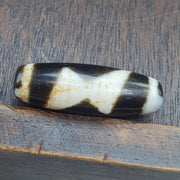 Unique Eyes Pattern OLD Himalayan Indo Tibetan Agate Dzi Amulet Bead