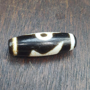 Unique Eyes Pattern OLD Himalayan Indo Tibetan Agate Dzi Amulet Bead