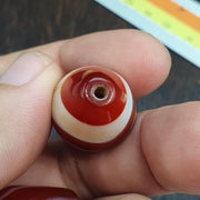 2 Red Agate himalayan tibetan agate carnelian beads