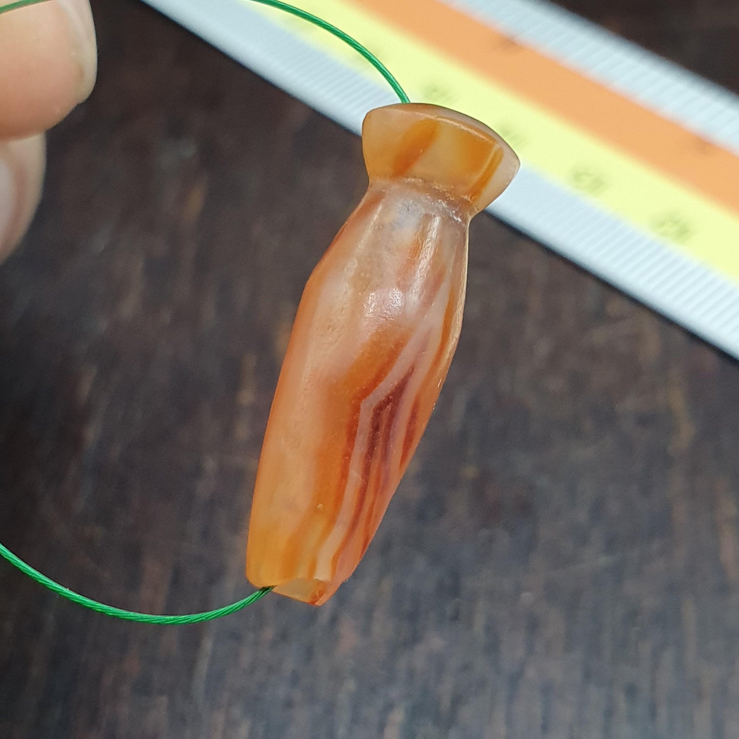 Antique Agate BEAD Very rare Pendent Spiritual Amulet, Beaded Jewelry from pakistan
