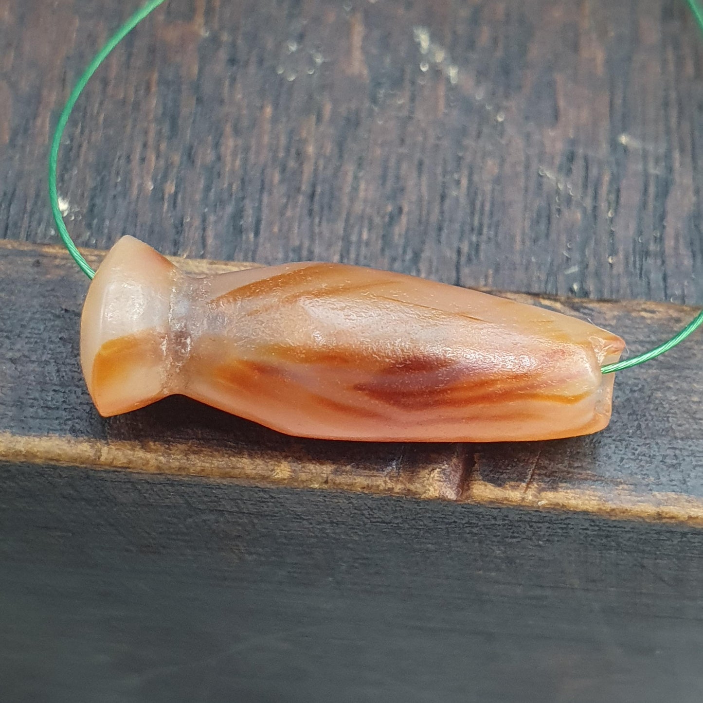 Antique Agate BEAD Very rare Pendent Spiritual Amulet, Beaded Jewelry from pakistan