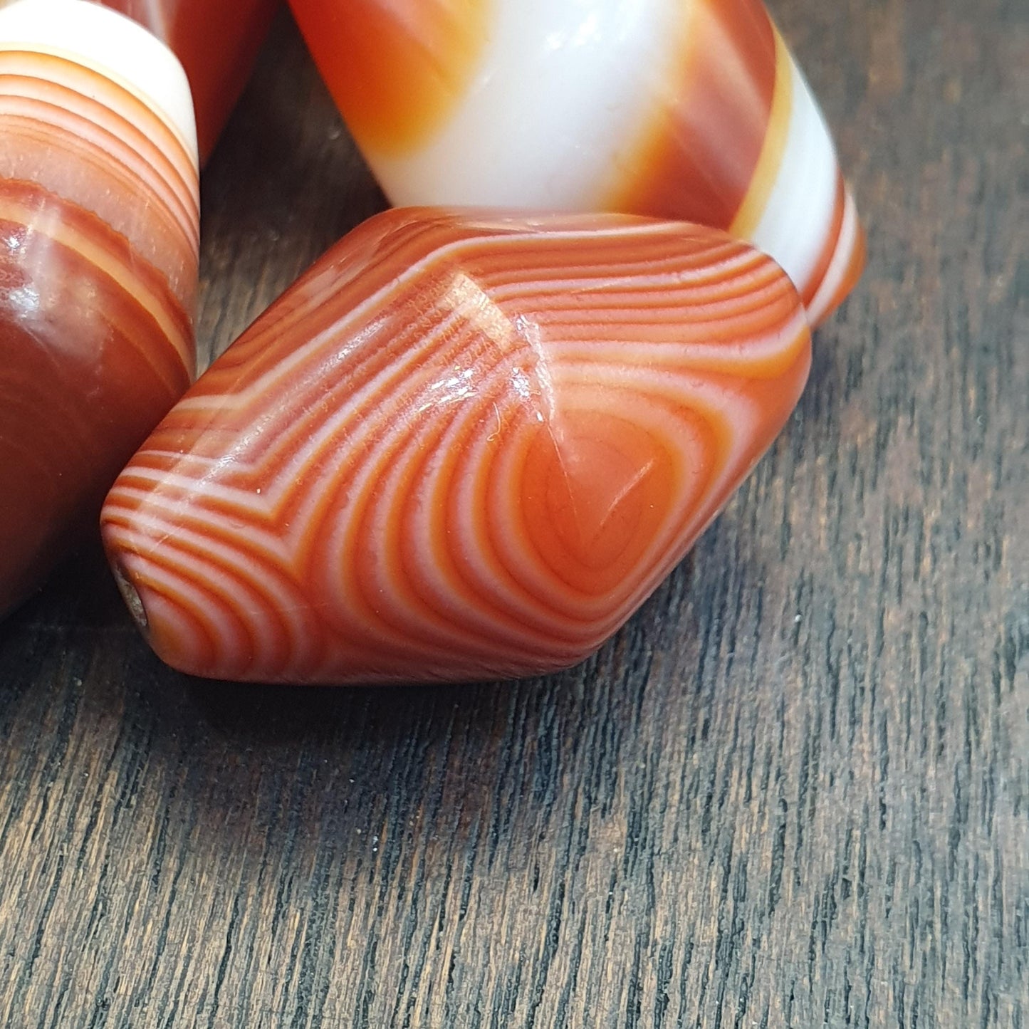 Himalayan red agate beads lot – tibetan carnelian beads, eye agate beads
