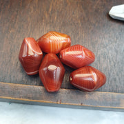 Himalayan red agate beads lot 5 – tibetan carnelian beads, eye agate beads