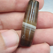 Antique Old Yemeni, Banded Agate Bead | Natural Haqeeq Amulet | 150-200 Years, Made In Germany, Rare Pattern