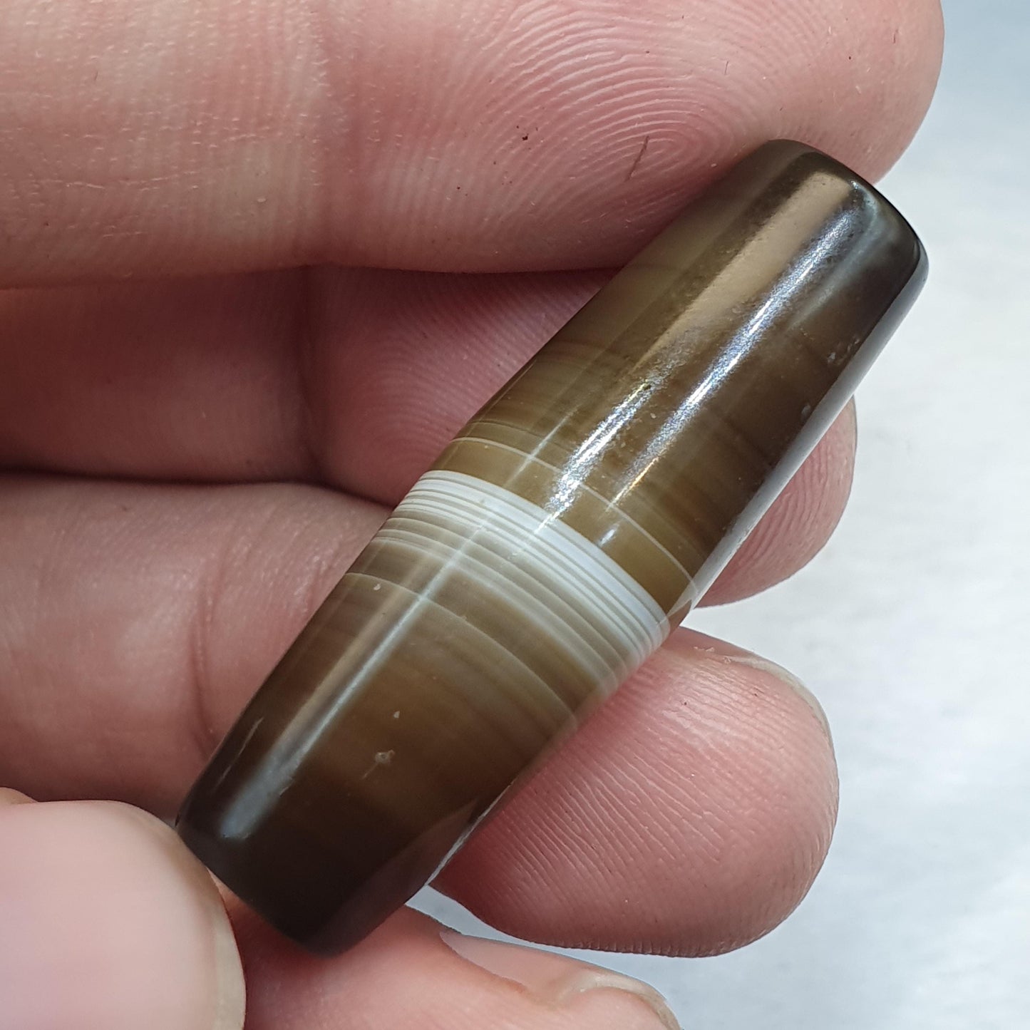Antique old yemeni agate natural banded agate bead  YM-JN-1