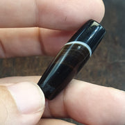 Suleimani Agate Bead, Antique Yemeni Trade Collector Charm | Natural Banded Haqeeq | 150-200 Years