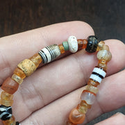 Ancient Carnelian, Heirloom Bracelet | Mixed Agate, Crystal Quartz, Chalcedony | 8.25 Inch Wrist Fit