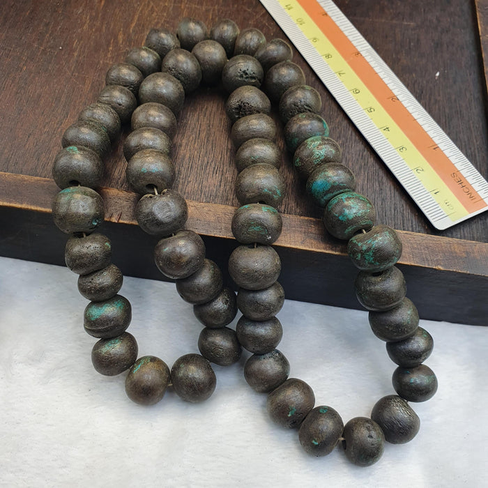Vintage tibetan yak bone (buffalo) beads beaded strand, necklace
