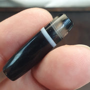 Antique Yemeni Agate, Tabular Barrel Bead | Natural Untreated Sulemani Quartz, 34.3mm Focal