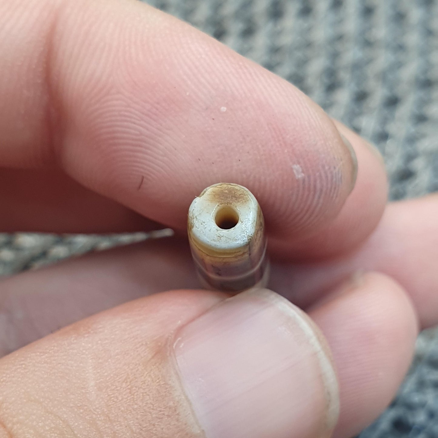 Antique Yemeni Agate Bead 34mm, Banded Sulemani Agate, Natural Striped Agate Talisman, Ancient Style Chung Dzi Bead, Collectible