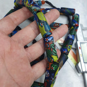 Glass Cylinder Beads, Venetian Inspired Millefiori Strand - Murano-Style Mosaic Tube | 14x32mm, 15x34mm