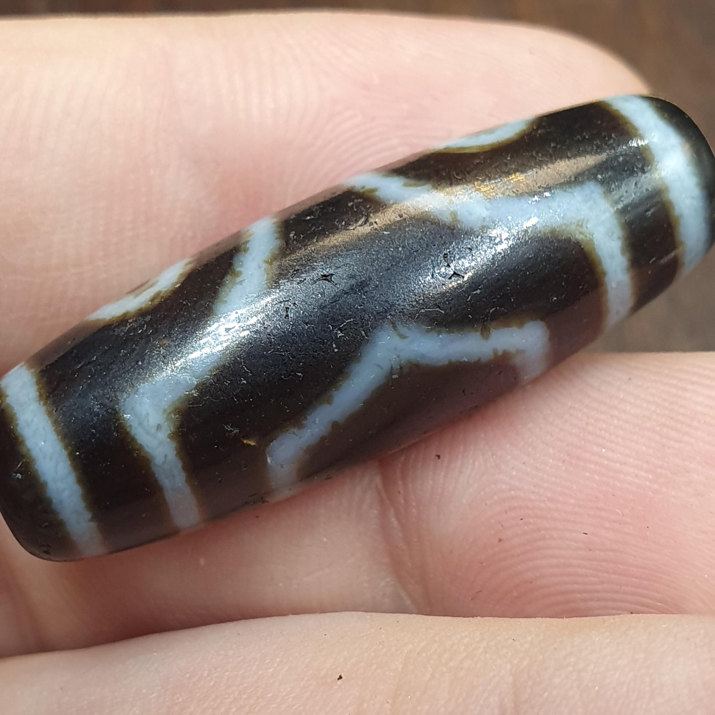 Himalayan old tibetan 3 eyes agate stone dzi bead amulet High Quality