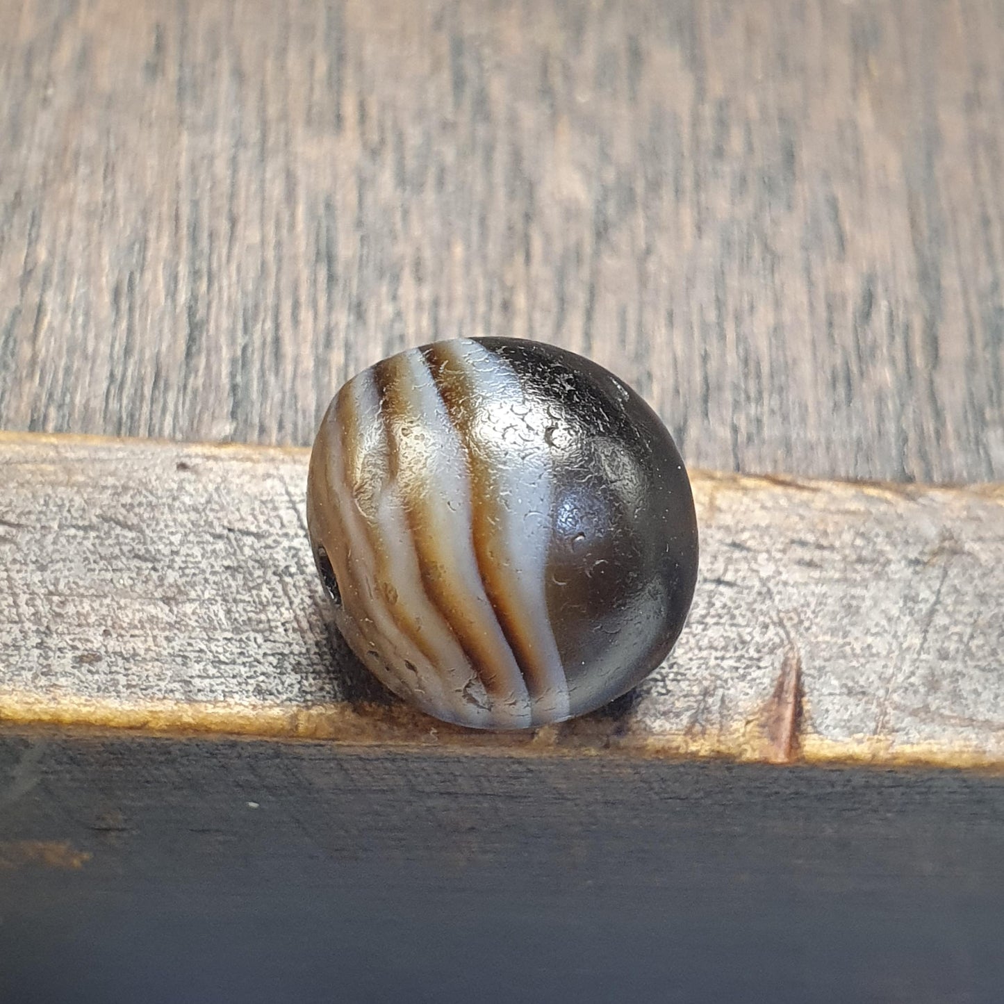 Ancient yemeni middle eastern agate natural pattern Antique agate bead amulet
