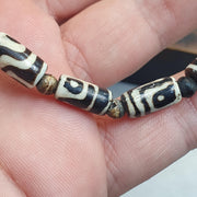 Himalaya Goat Eye, Vintage Dzi Bracelet, Multi-Color Agate Focal |  Beads | Elastic Fit