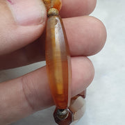 Antique African Agate Traded Beads Bracelet: Rare YEMENi Bead
