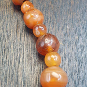 Antique african middle eastern carnelian yemeni agate beaded bracelet