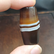 Antique Yemeni Agate Bead 38.4mm Ancient Banded Sulemani Large Tribal Focal Bead