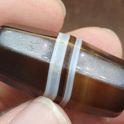 Antique Yemeni Agate Bead 38.4mm Ancient Banded Sulemani Large Tribal Focal Bead
