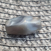Antique AfricanFaceted gray blue agate bead