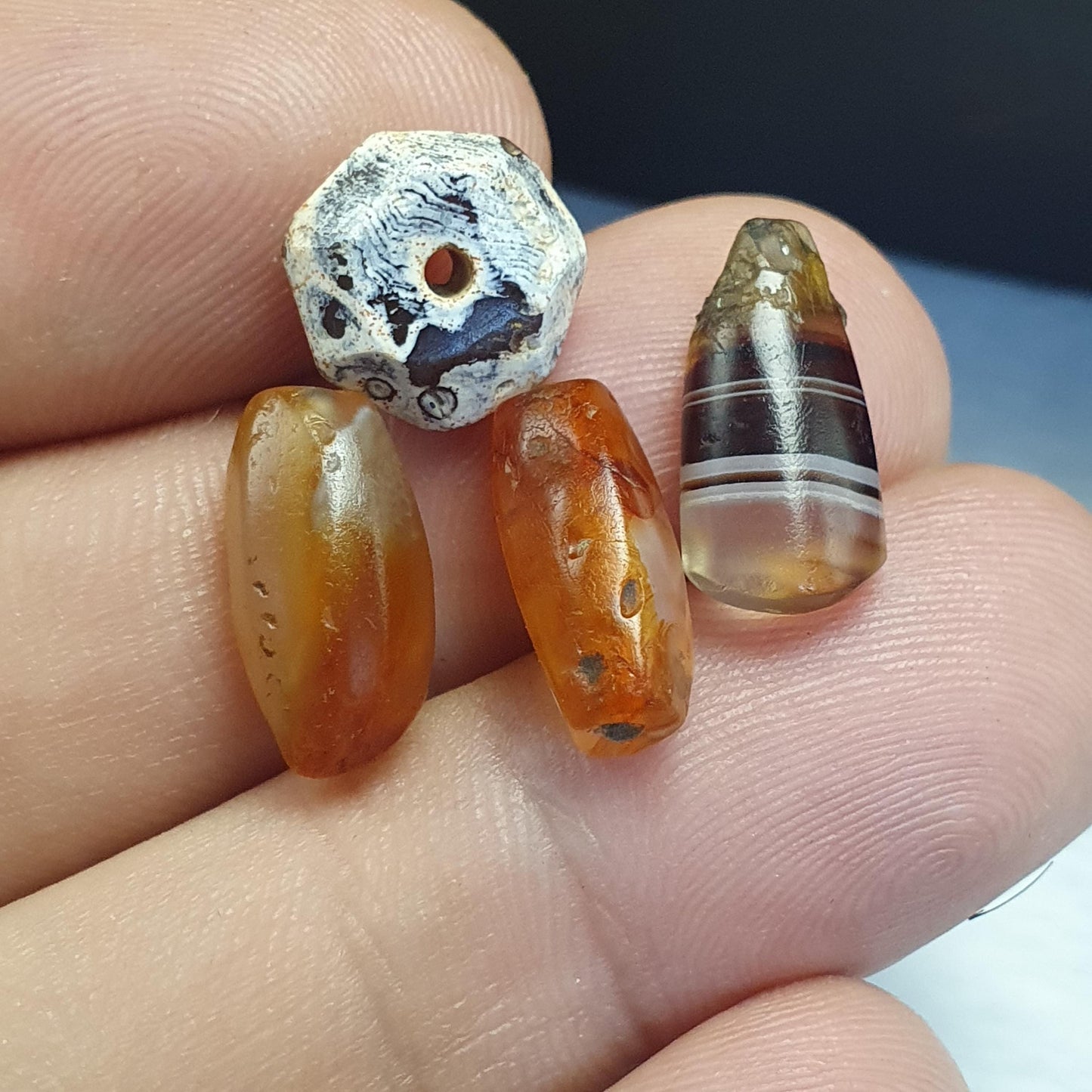 Ancient Carnelian beads Lot | Spiritual Amulet, Beaded Jewelry from pakistan