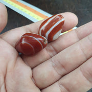 Lot 2 Red agate himalayan tibetan agate carnelian beads
