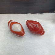 Lot 2 Red agate himalayan tibetan agate carnelian beads