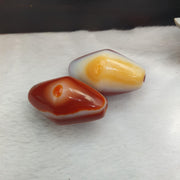 Lot 2 Red agate himalayan tibetan agate carnelian beads