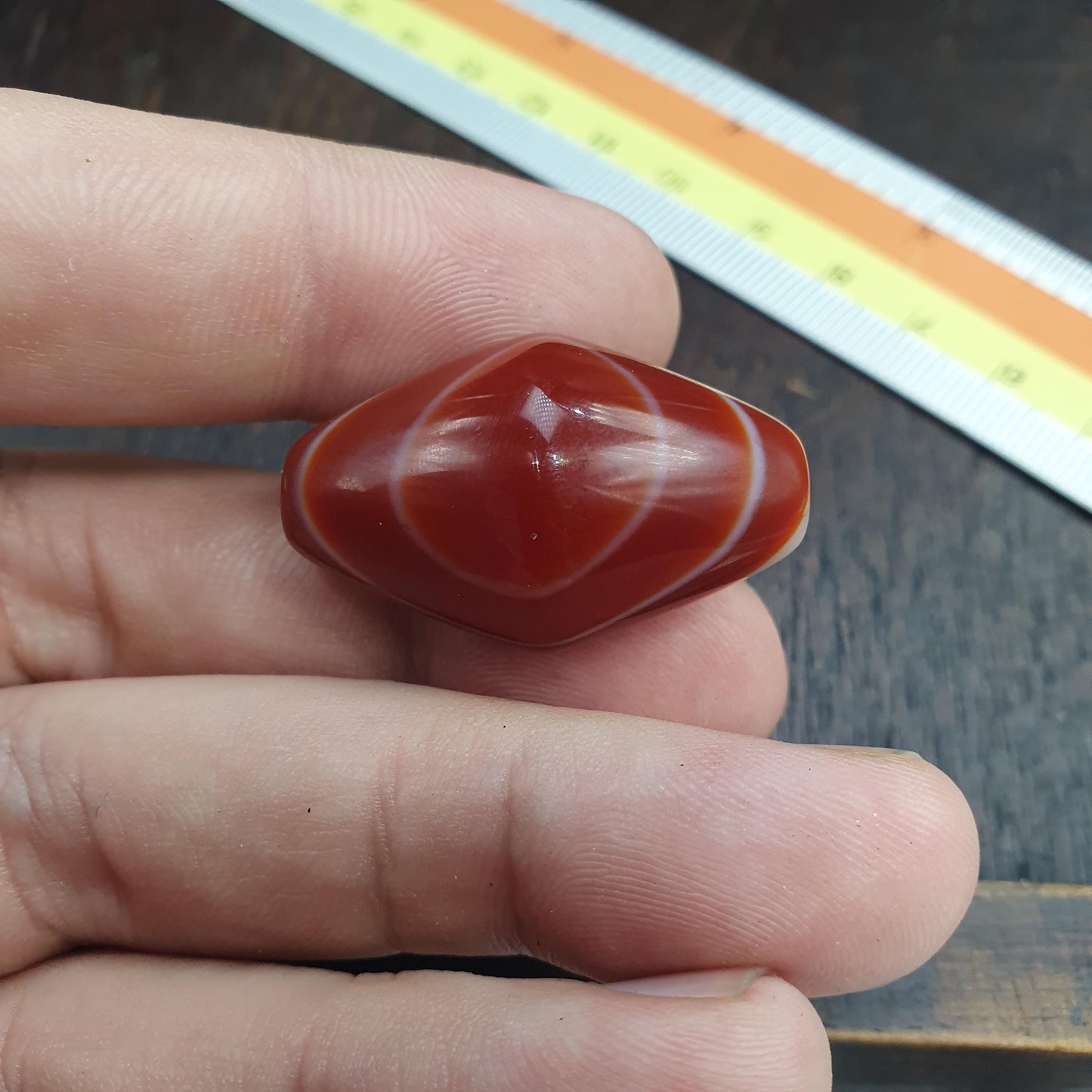 Lot 2 Red agate himalayan tibetan agate carnelian beads