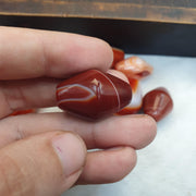 Himalayan Red Agate Beads Lot – Tibetan Carnelian Beads, Eye Agate Beads