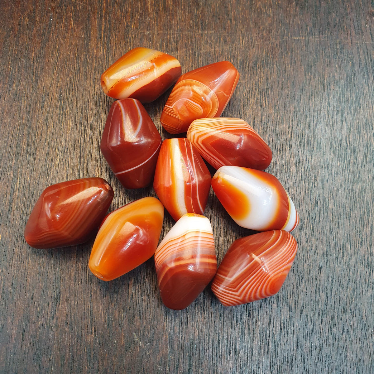 Himalayan red agate beads lot – tibetan carnelian beads, eye agate beads