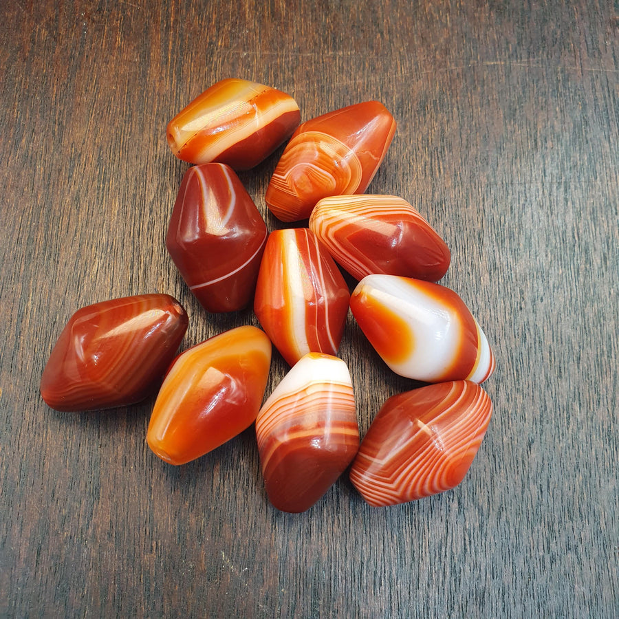 Himalayan Red Agate Beads Lot – Tibetan Carnelian Beads, Eye Agate Beads