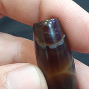 Himalayan Tibetan Agate Suleimani Bead with Natural Eye Pattern, Agate Beads for Meditation Malas, Spiritual Healing, Protective Amulet