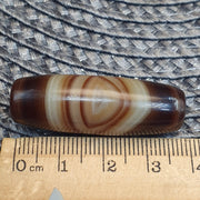 East Oasis Natural Eye Himalayan Agate Bead 39mm - Genuine Tibetan Banded Agate