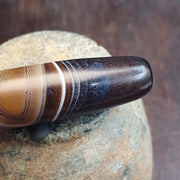 Large Tibetan Agate Bead 55mm, Natural Banded Sulemani Agate, Himalayan Protection Amulet Agate Beads for Meditation Malas