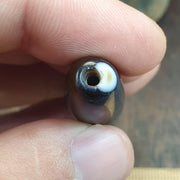 Large Tibetan Agate Bead 55mm, Natural Banded Sulemani Agate, Himalayan Protection Amulet Agate Beads for Meditation Malas