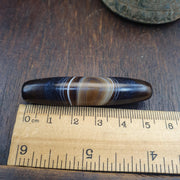 Large Tibetan Agate Bead 55mm, Natural Banded Sulemani Agate, Himalayan Protection Amulet Agate Beads for Meditation Malas
