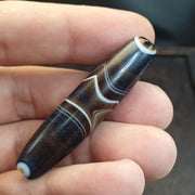 Large Tibetan Agate Bead 55mm, Natural Banded Sulemani Agate, Himalayan Protection Amulet Agate Beads for Meditation Malas