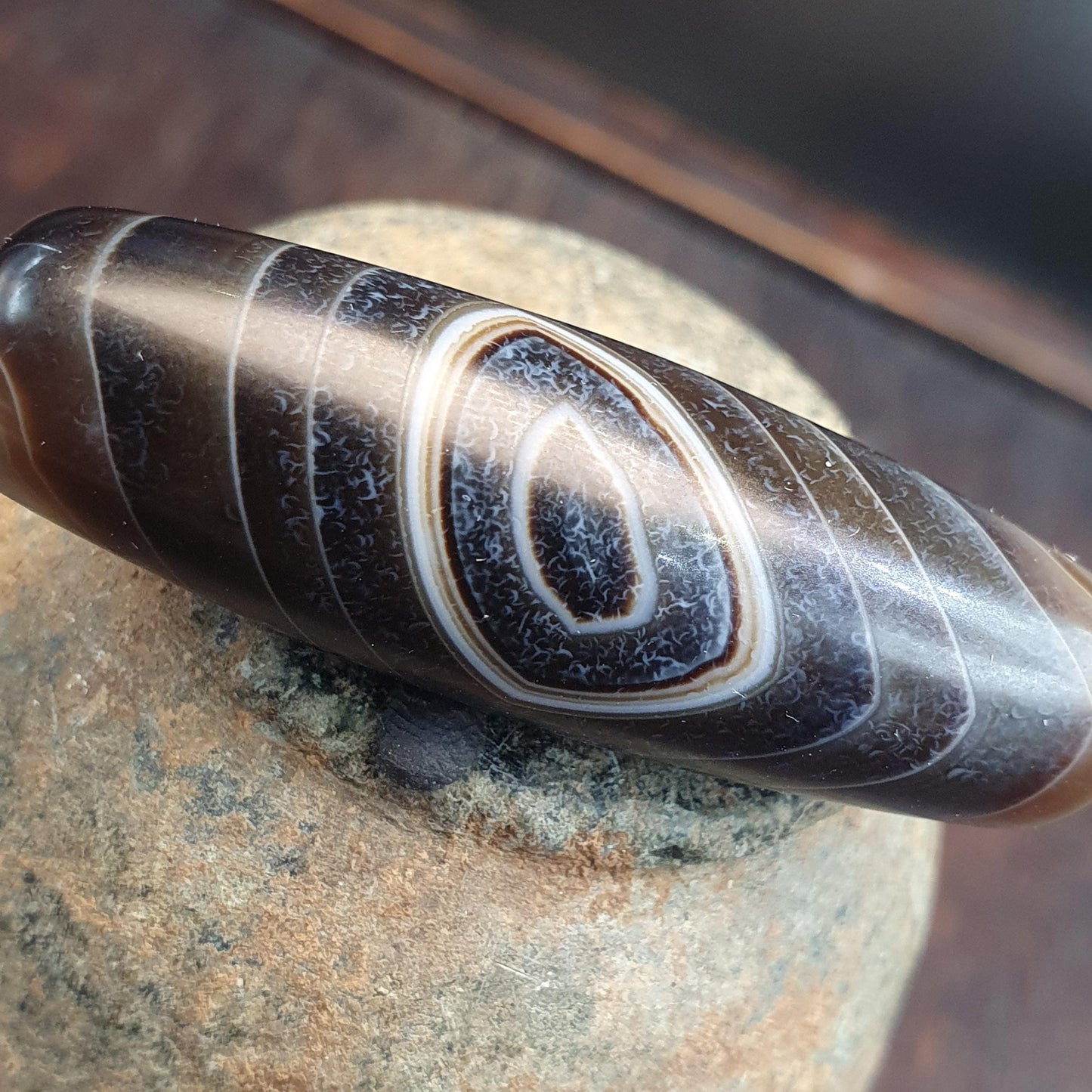 Himalaya goat eye agate stone bead suleimani agate Amulet