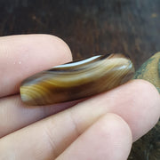 Himalayan Indo Tibetan rare Patterns pure Natural Eyes Banded Agate Amulet, Bead Pendant