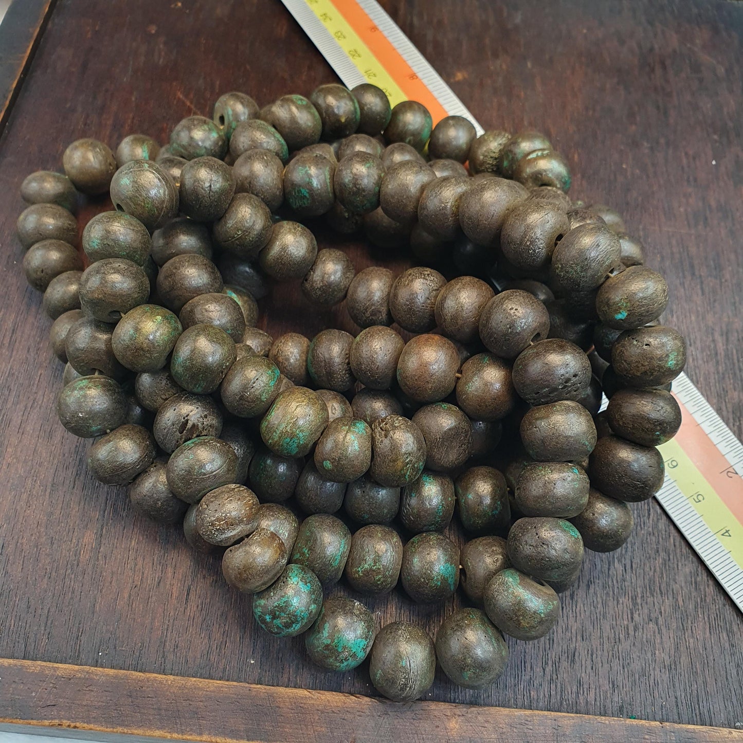 Vintage tibetan yak bone (buffalo) beads beaded strand, necklace