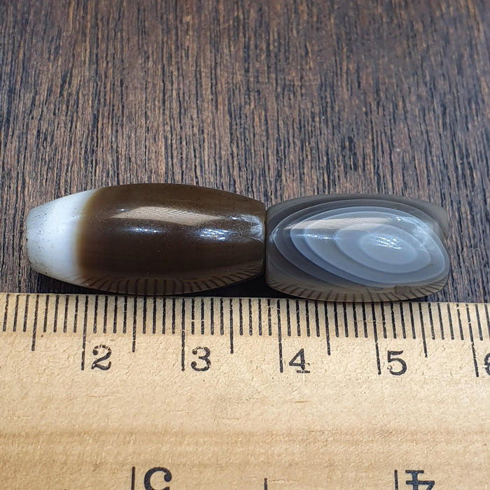 Lot 2 yemeni Agate Black Agate Beads Soleimani Agate Beads