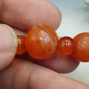 Antique african middle eastern carnelian yemeni agate beaded bracelet