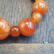 Antique african middle eastern carnelian yemeni agate beaded bracelet