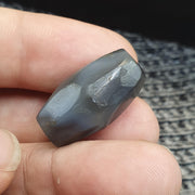 Antique AfricanFaceted gray blue agate bead
