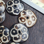 Vintage Tibetan Carved Yak Bone Beads Lot Tribal Mask Feather Leaf Disc Beads Supply