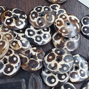 Vintage Tibetan Carved Yak Bone Beads Lot Tribal Mask Feather Leaf Disc Beads Supply