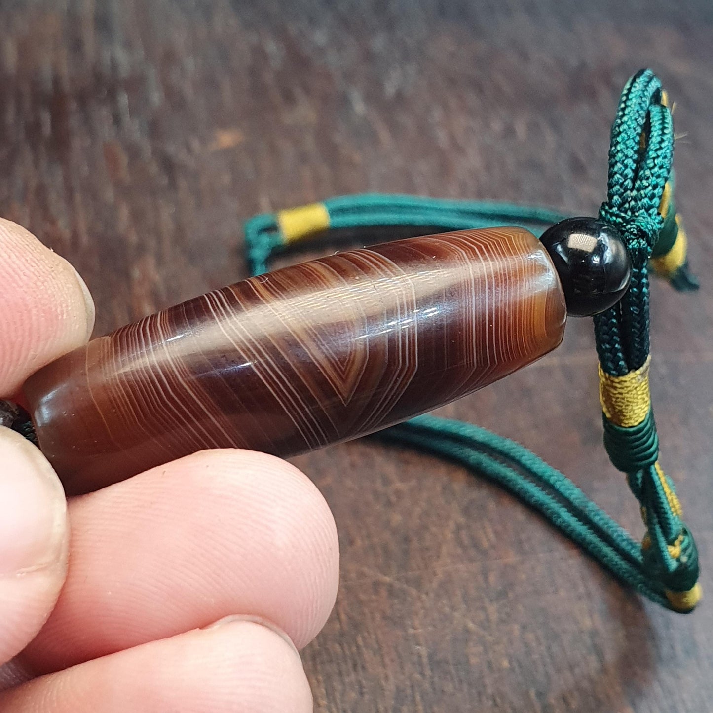 Old Himalayan Tibetan agate suleimani bead natural eye pattern agate