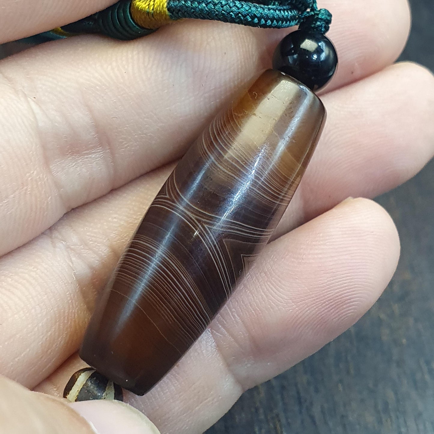 Old Himalayan Tibetan agate suleimani bead natural eye pattern agate