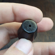 Rare 37.2mm Tabular Hexagonal Banded Agate Chung Dzi Bead, Antique African Yemeni Stone, Eye Catching Silk Banded Tribal Bead
