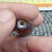 Natural Peak Line Himalayan Agate Bead 36.9 mm Genuine Tibetan Banded Amulet Healing Stone Agate Beads for Meditation Malas